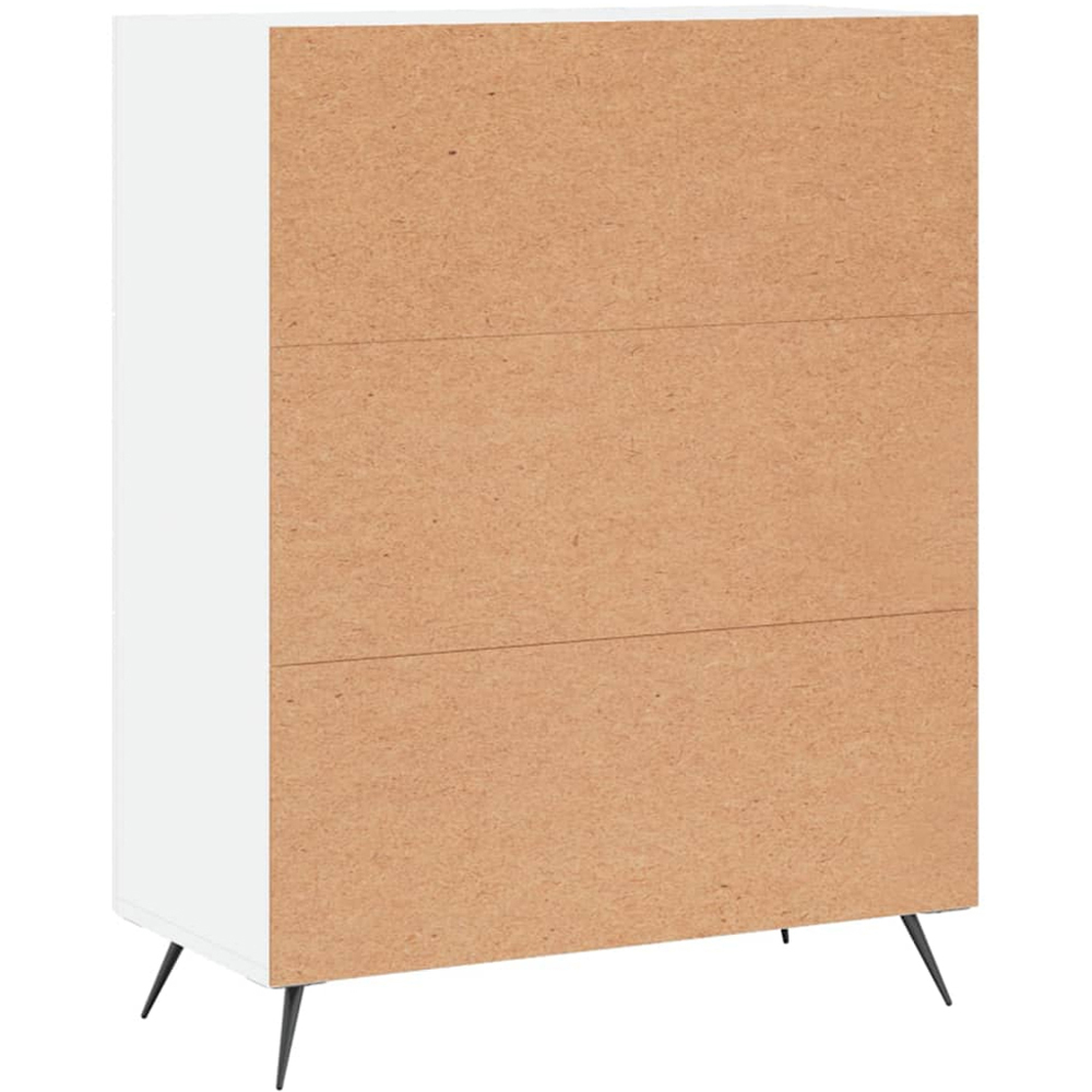 vidaXL 3 Drawer White Wooden Chest of Drawers Image 7