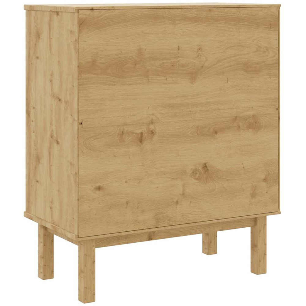 vidaXL 4 Drawer Brown and Grey Wooden Storage Cabinet Image 6