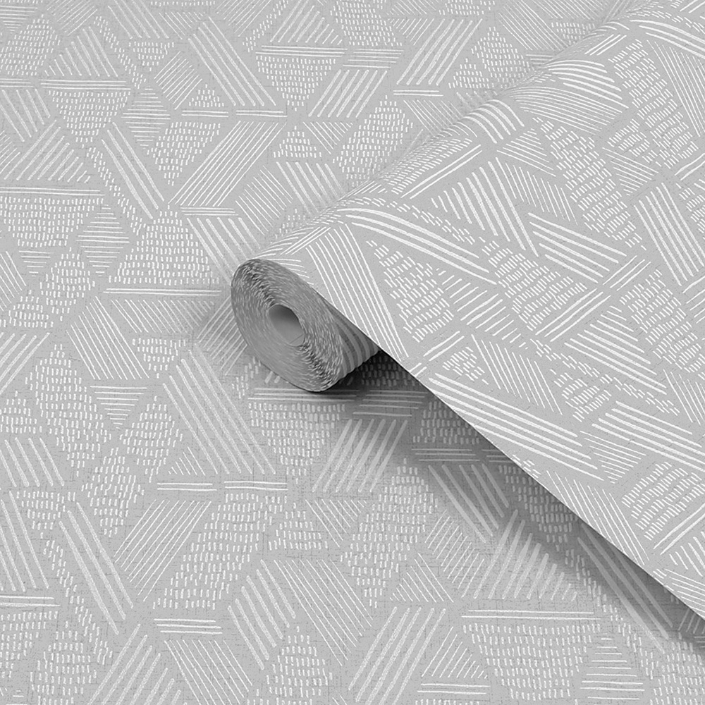 Superfresco Easy Ethnic Stitch Grey Wallpaper Image 2