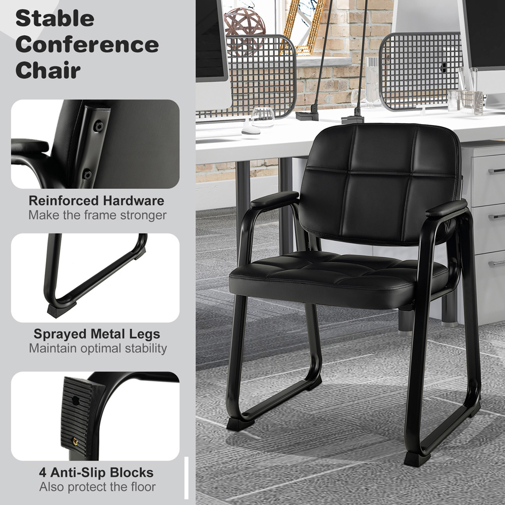 Costway Set of 4 Black Office Chair Image 6