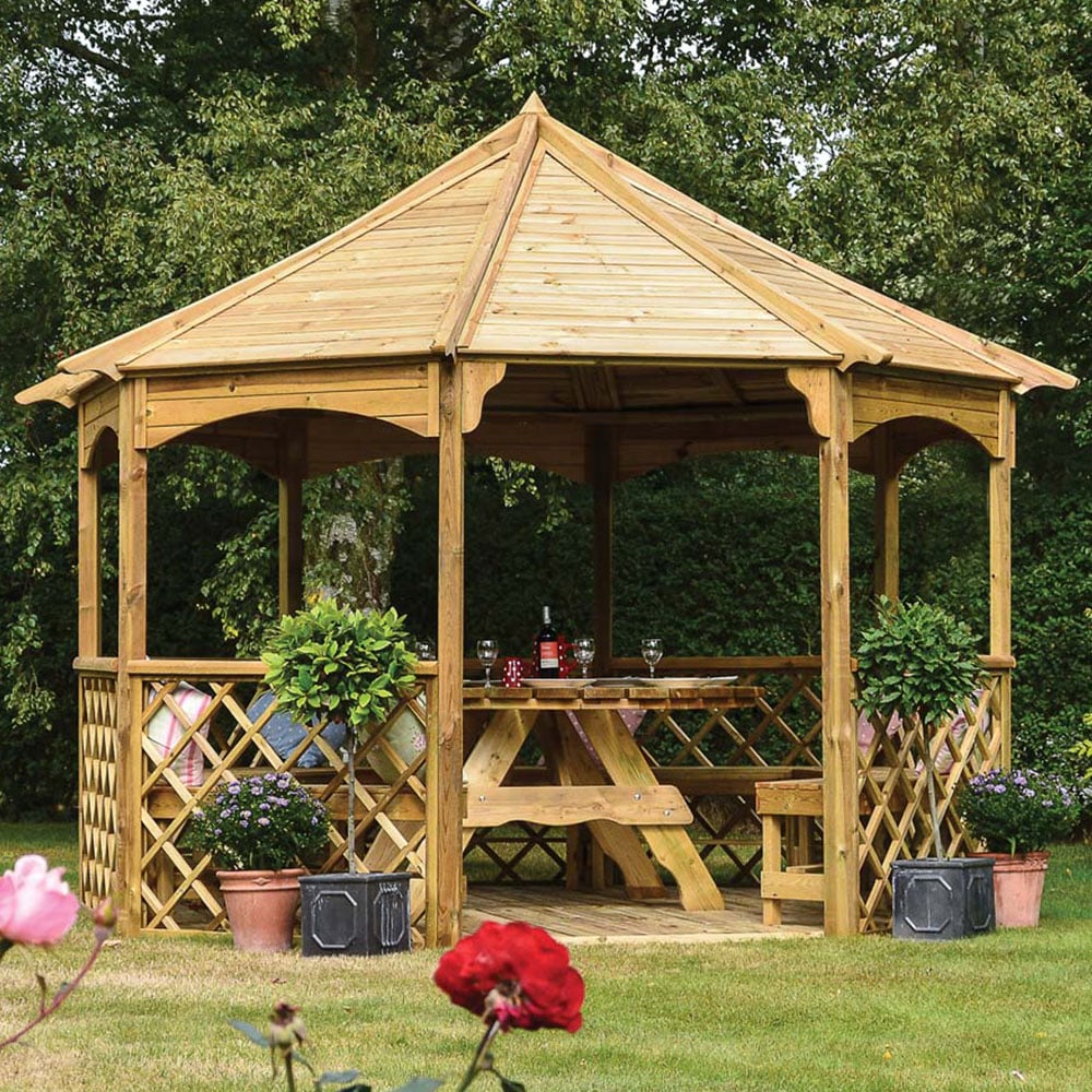 Rowlinson Buckingham Wooden Gazebo Image 1