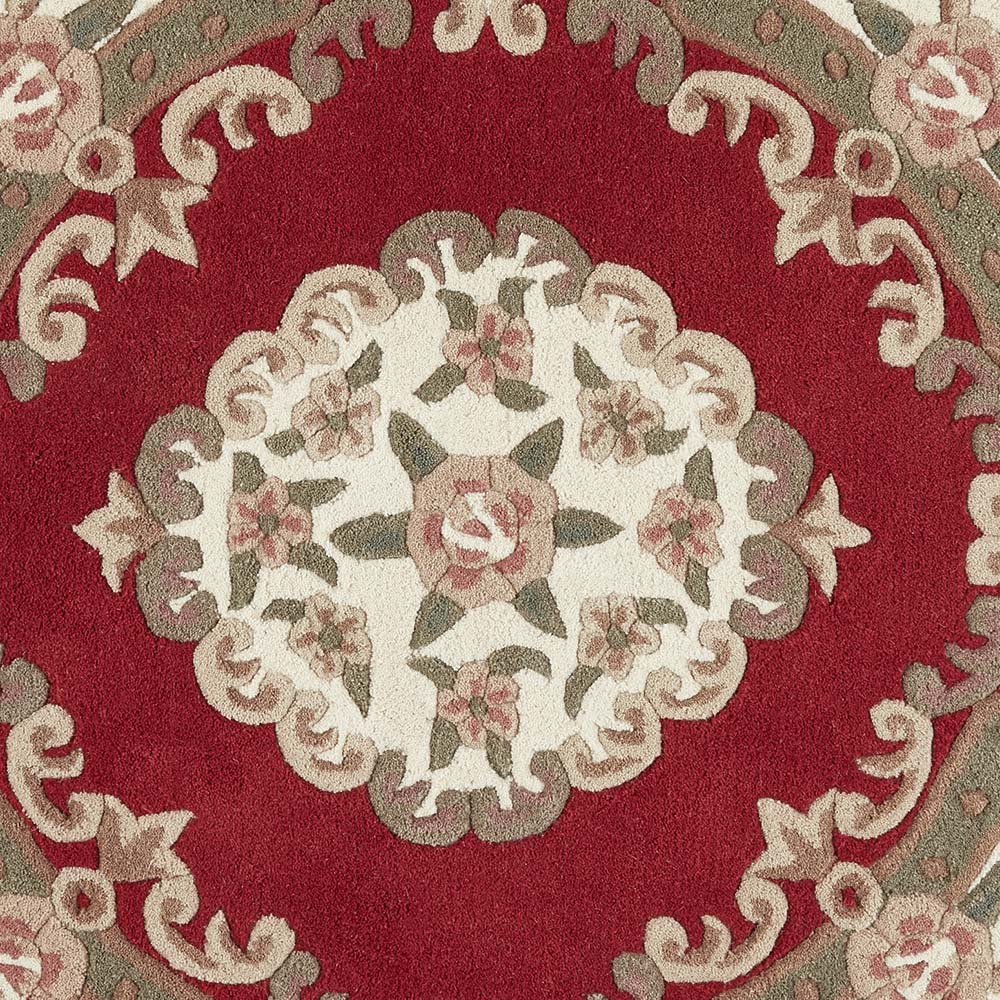 Origins Shensi Wine Wool Round Rug 120cm Image 3