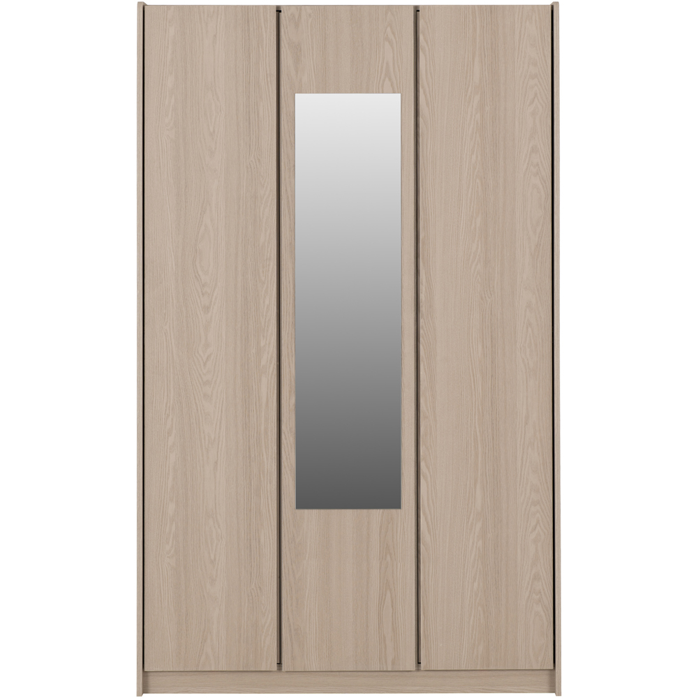 Seconique Paris 3 Door Smoked Ash Effect Mirror Wardrobe Image 3