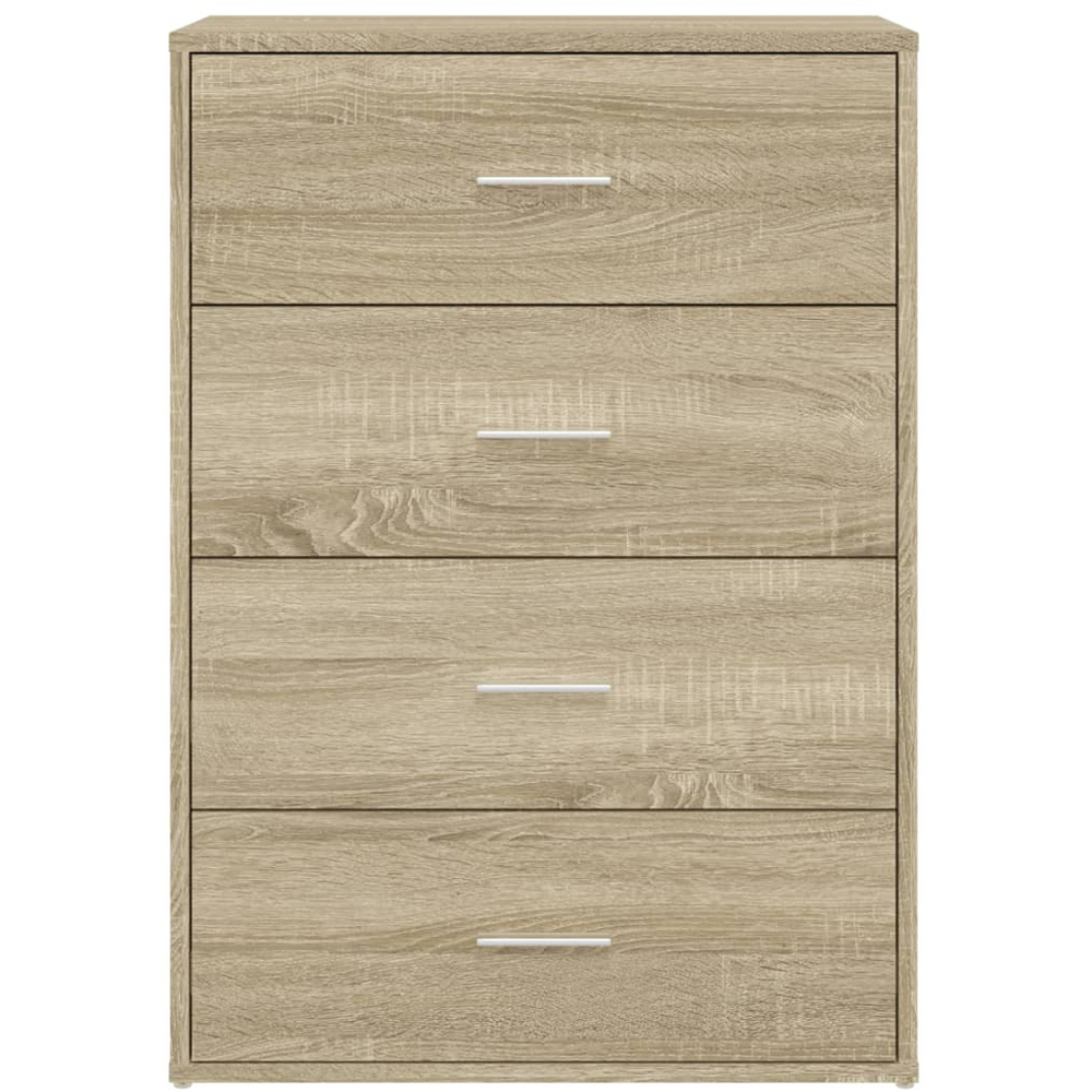 vidaXL 4 Drawer Sonoma Oak Wide Sideboard Image 4