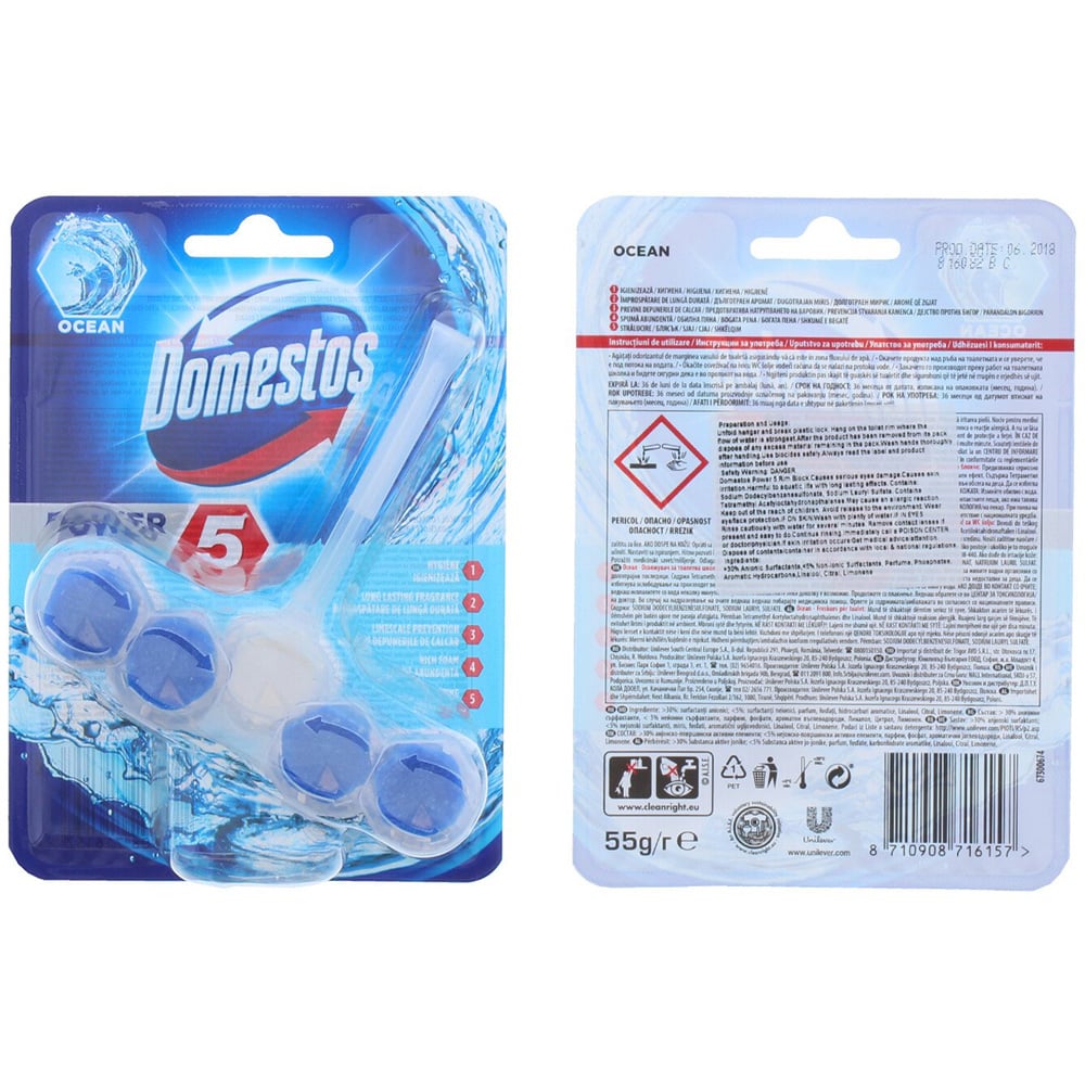 Domestos Power Toilet Cleaner - Ocean Image 3