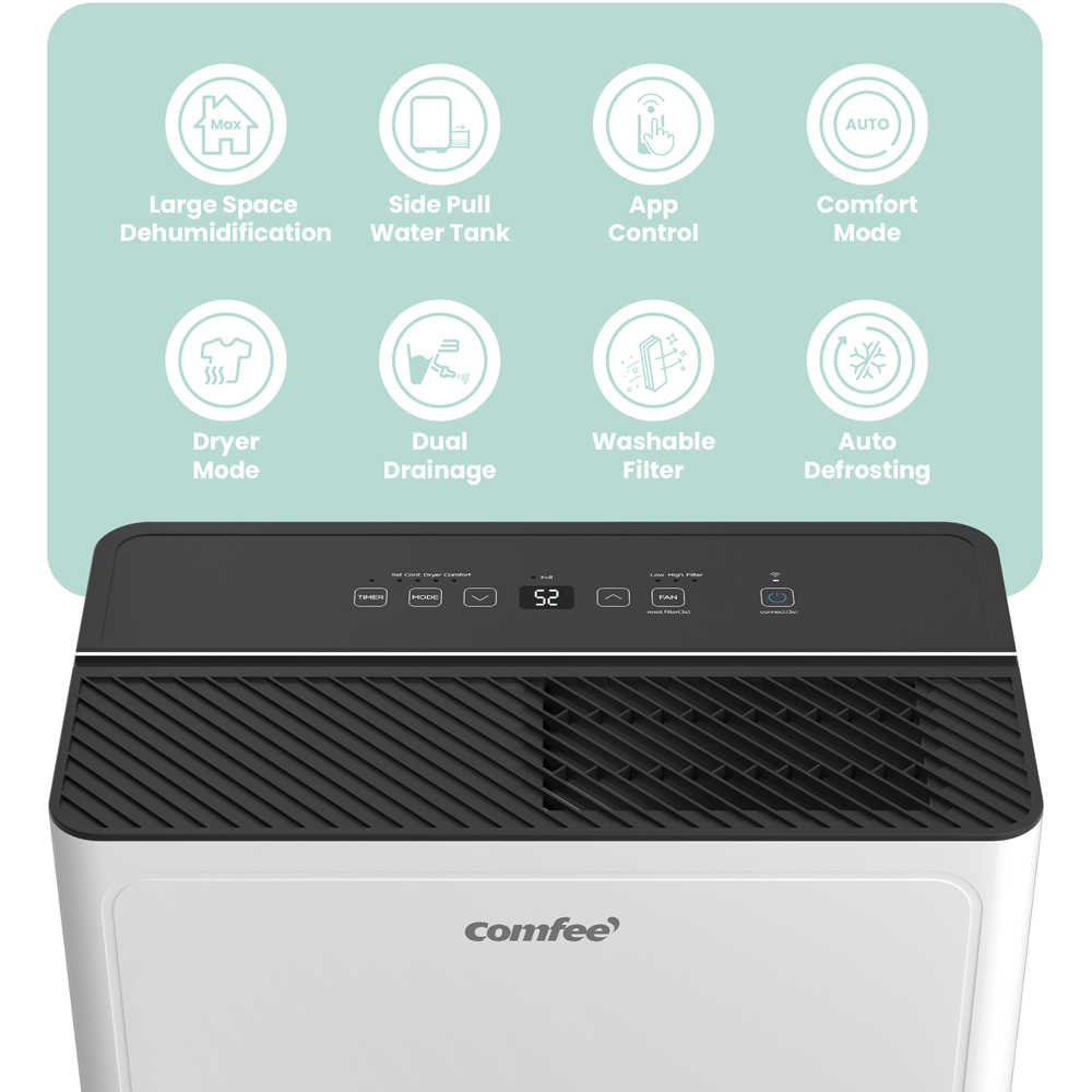 Living and Home Midea Home 3.2L Water Tank Home Dehumidifier 30L Image 6