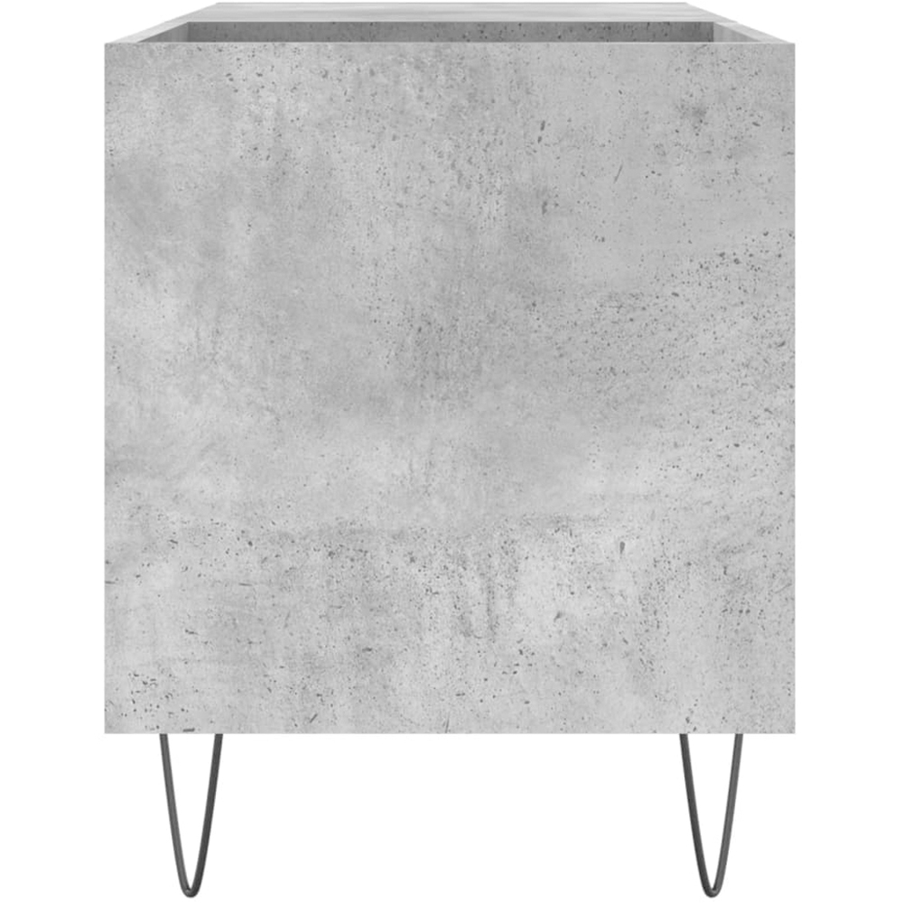 vidaXL 2 Shelf Concrete Grey Record Cabinet Image 5
