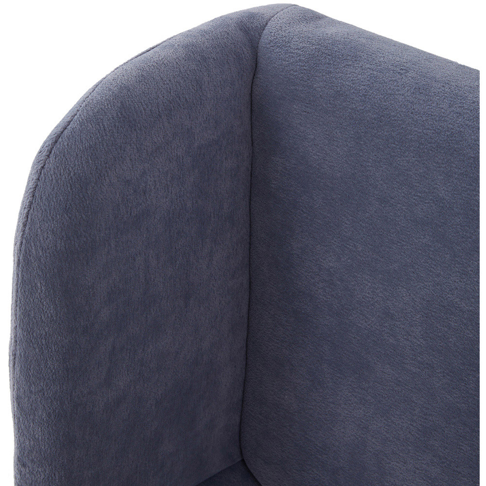 Living and Home Grey Teddy Fleece Upholstered Swivel Chair Image 5