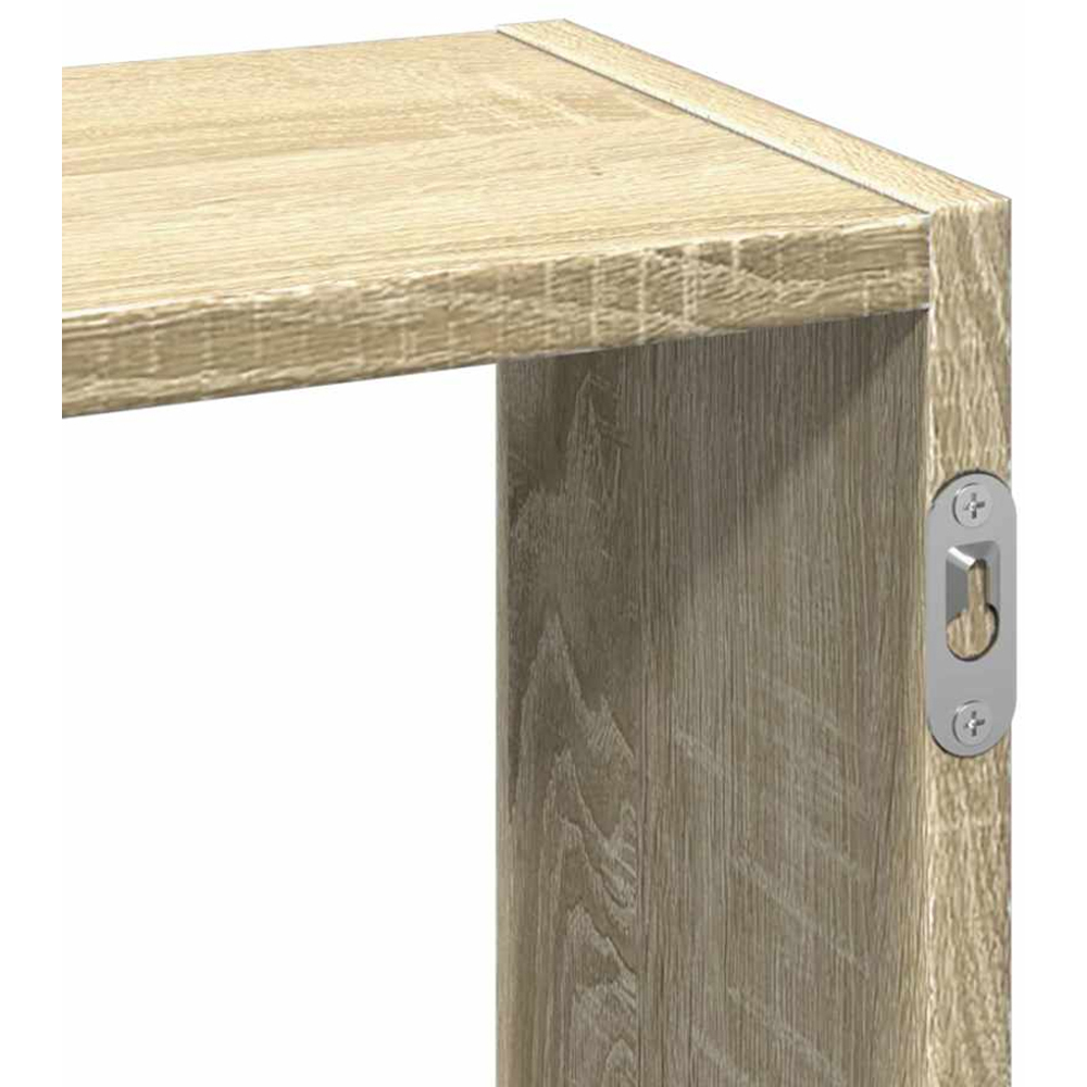 vidaXL 8 Shelf Sonoma Oak Floating Wall Shelf Image 7