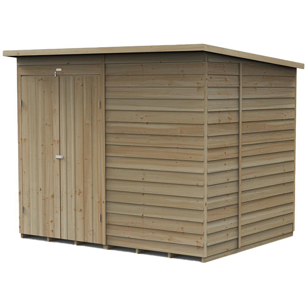 Forest Garden 4LIFE 8 x 6ft Double Door Pent Shed Image 1
