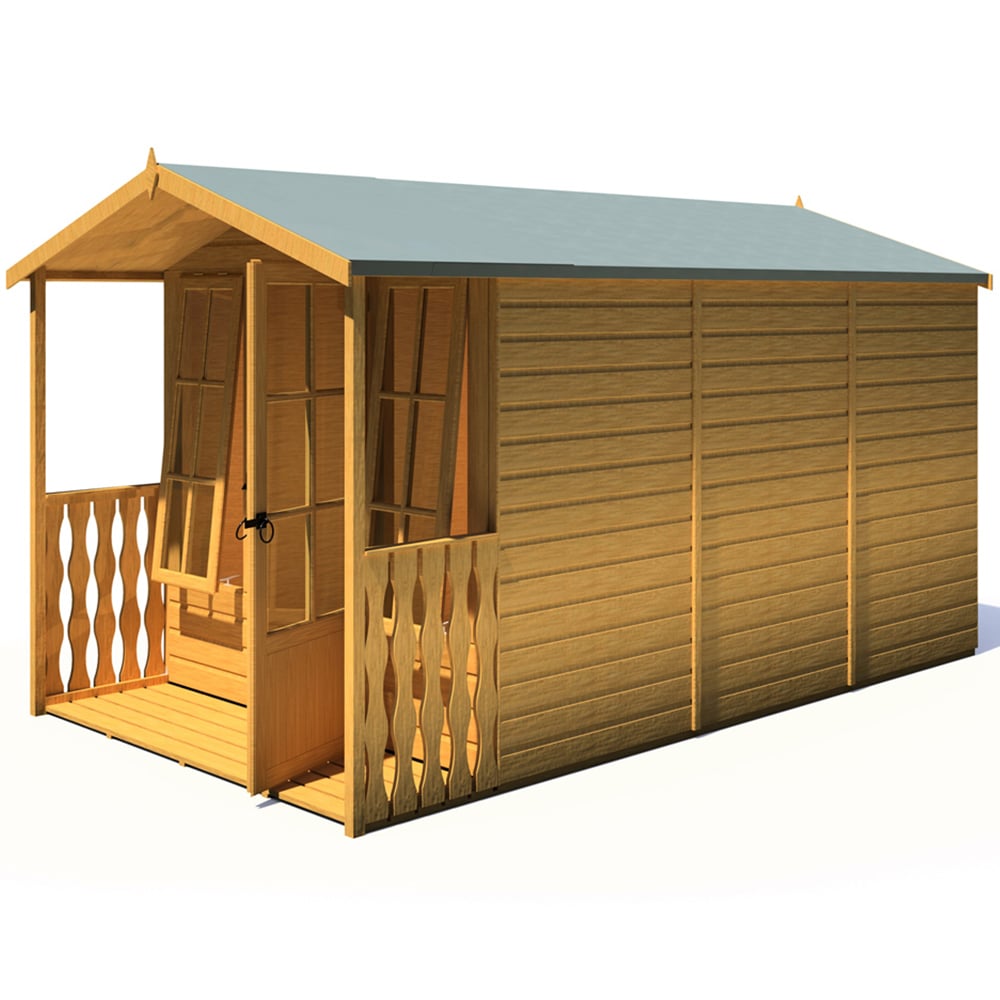 Shire 7 x 10ft Badminton Summerhouse with Veranda Image 4