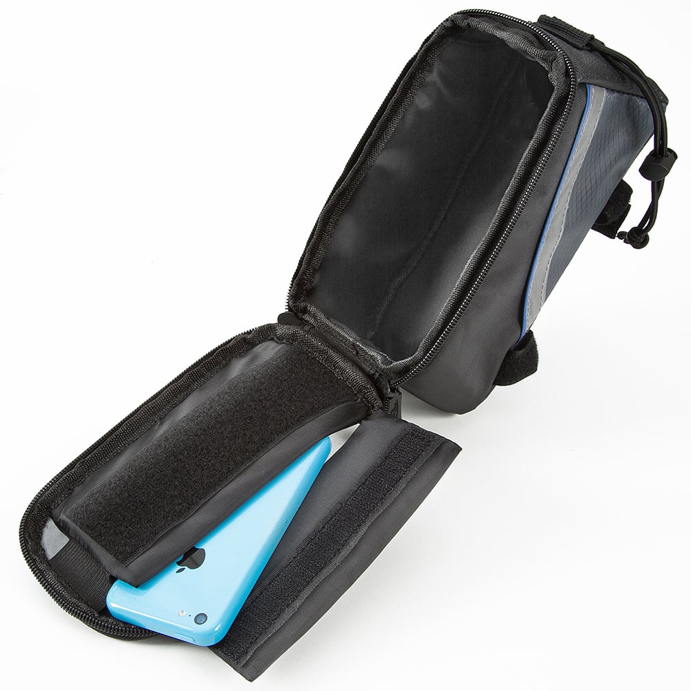 tectake Black Grey and Blue Bike Phone Holder Image 5