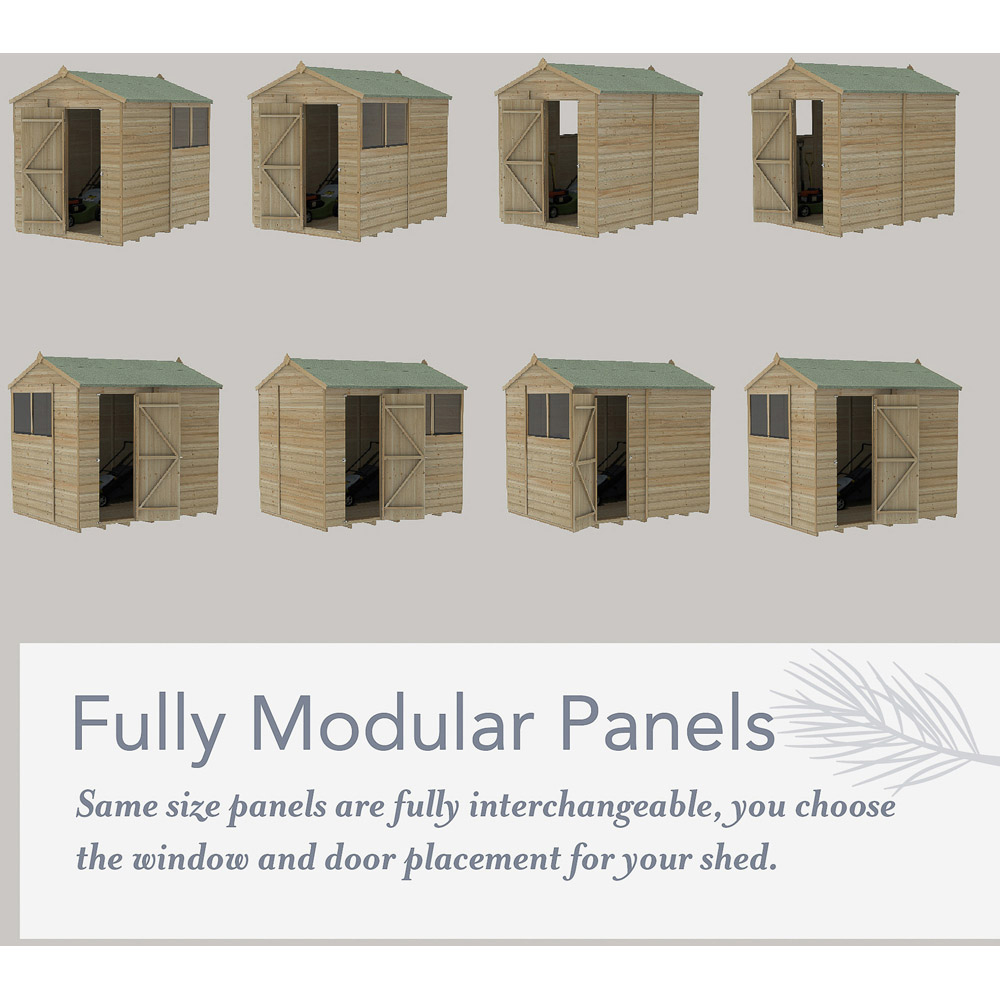 Forest Garden 6 x 4ft Beckwood Double Door Pent Shed Image 7