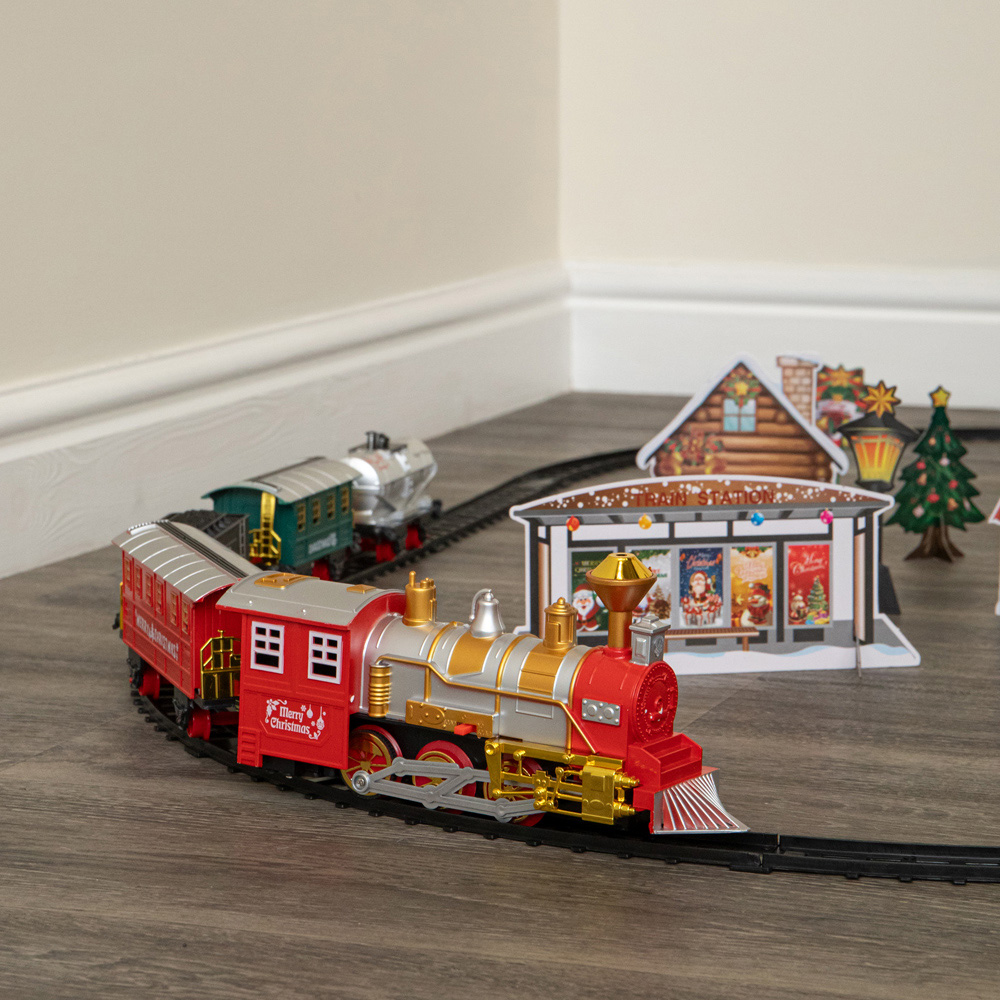 Samuel Alexander Festive Flyer Christmas Train Set with Pop-Up Village Image 2