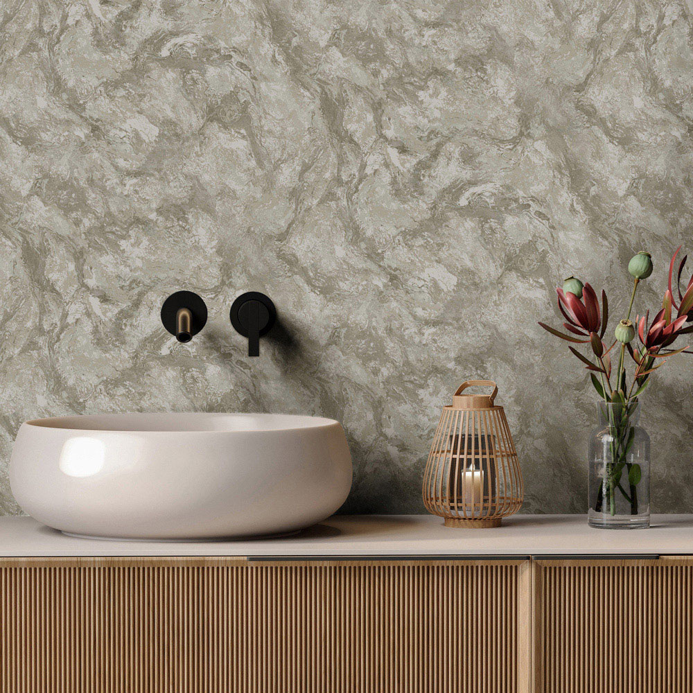 Holden Levanto Marble Taupe Wallpaper Image 3