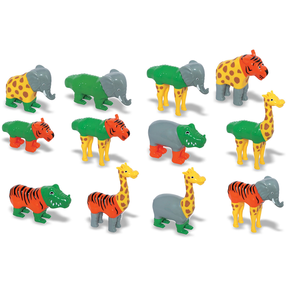Small World Toys Make Your Own 3D Jumbo Safari Animals Magnetic Assembly Kit Image 3