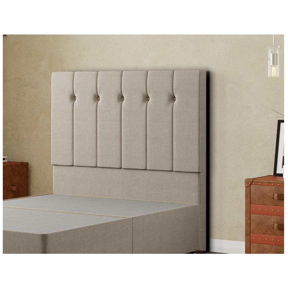 Eleganza Highland King Size Cream Malham Weave Floor Standing Headboard Image 3