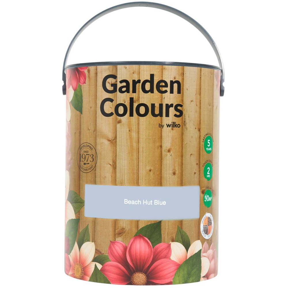 Wilko Garden Colours Beach Hut Blue Wood Paint 5L Image 12
