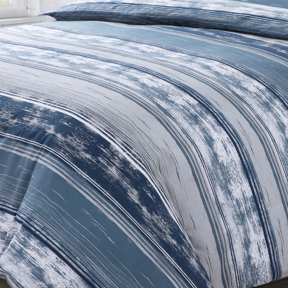 Velosso Brooklyn King Size Blue Stripe Duvet Set Image 3
