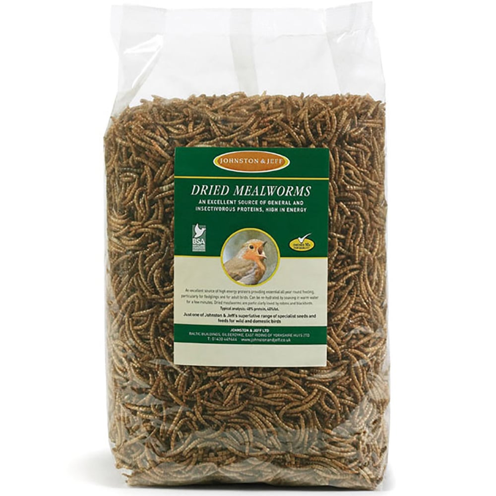 Johnston & Jeff Dried Mealworms Bird Feed 500g Image