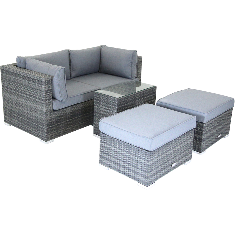 Charles Bentley 4 Seater Multifunctional Contemporary Lounge Set Image 2
