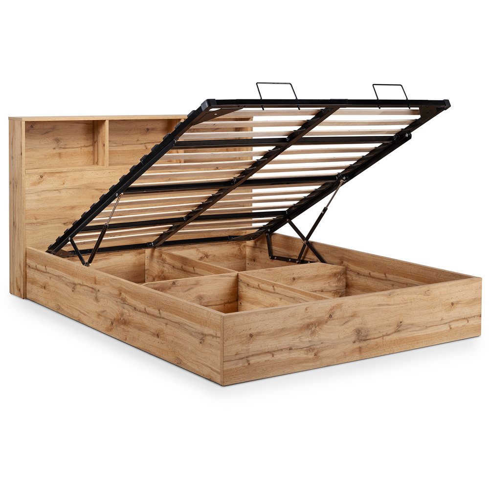 Julian Bowen Bali King Size Light Oak Storage Ottoman Bed Image 5