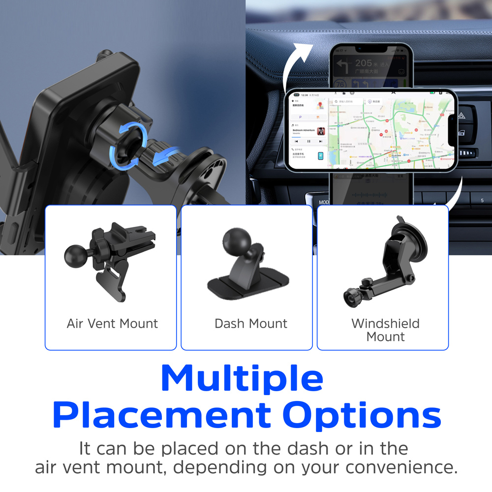 Energizer Black In-Car Magnetic QI Wireless iPhone and Android Charger Image 6