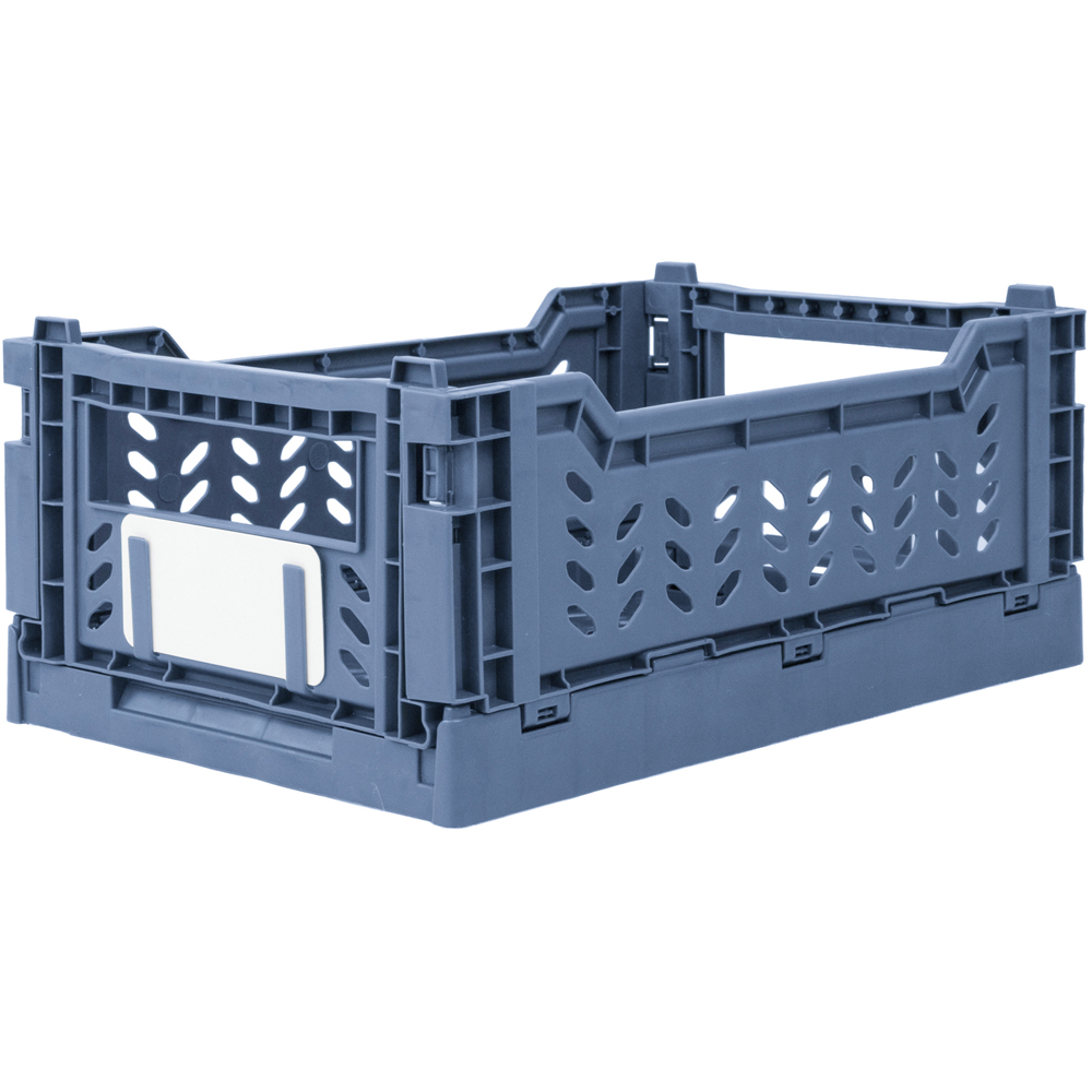 JVL Stackit 4L Blue Foldable Small Storage Crate 6 Pack Image 6