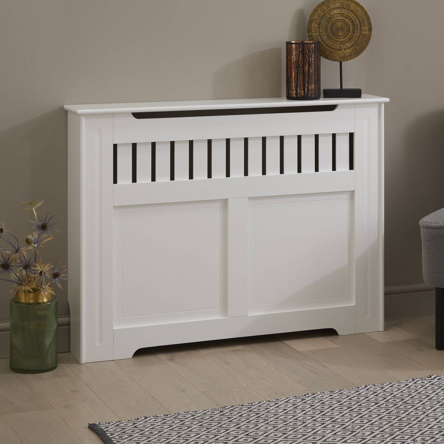 Shaker Style Radiator Cabinet White Medium Image 5