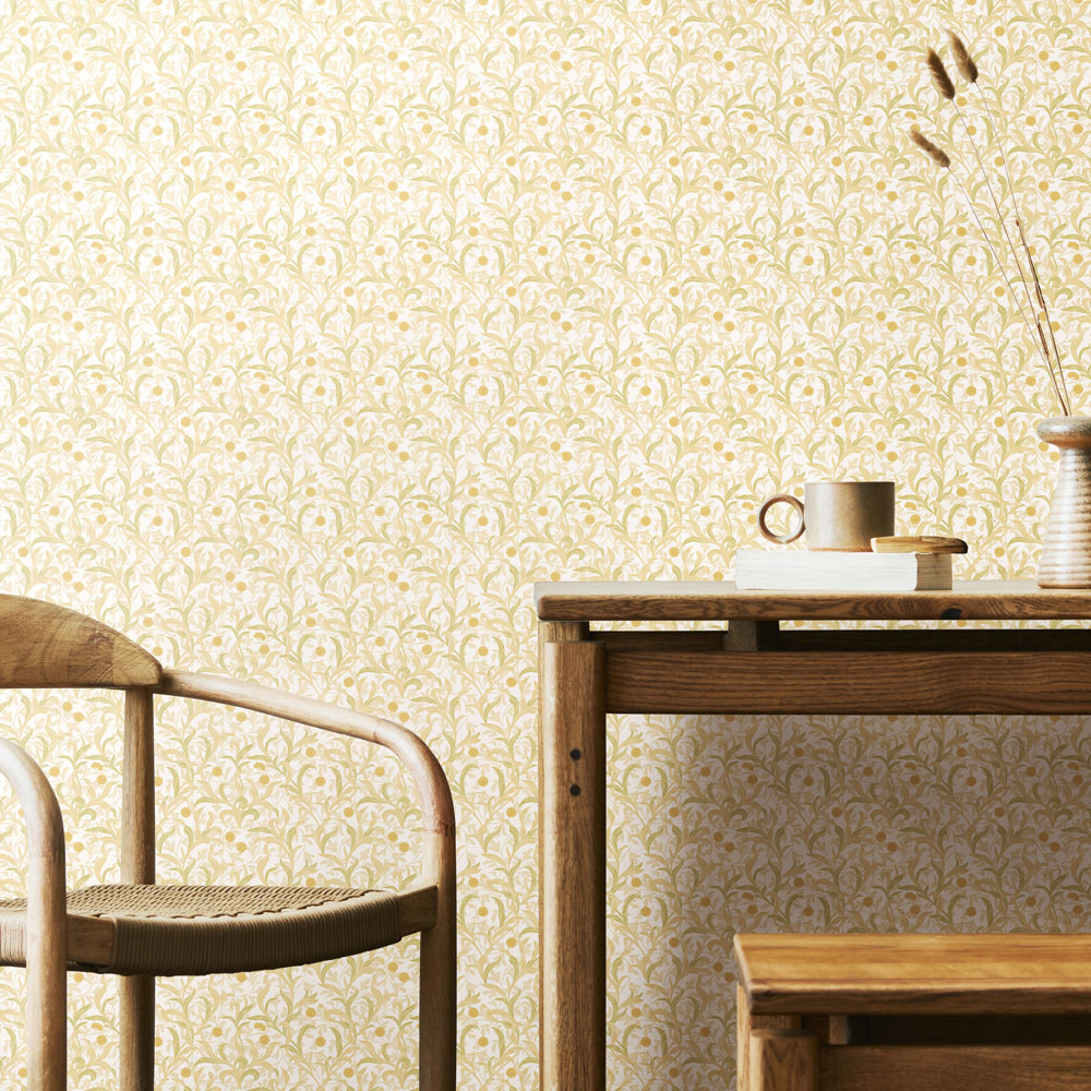 Hoopla Walls Elegance Floral Trail Thyme Wallpaper Image 2