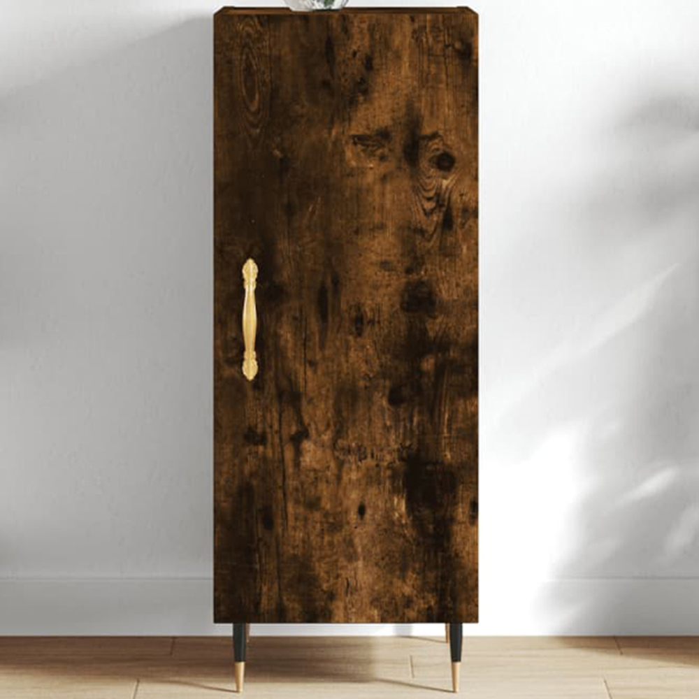 vidaXL Single Door Smoked Oak Sideboard Image 1