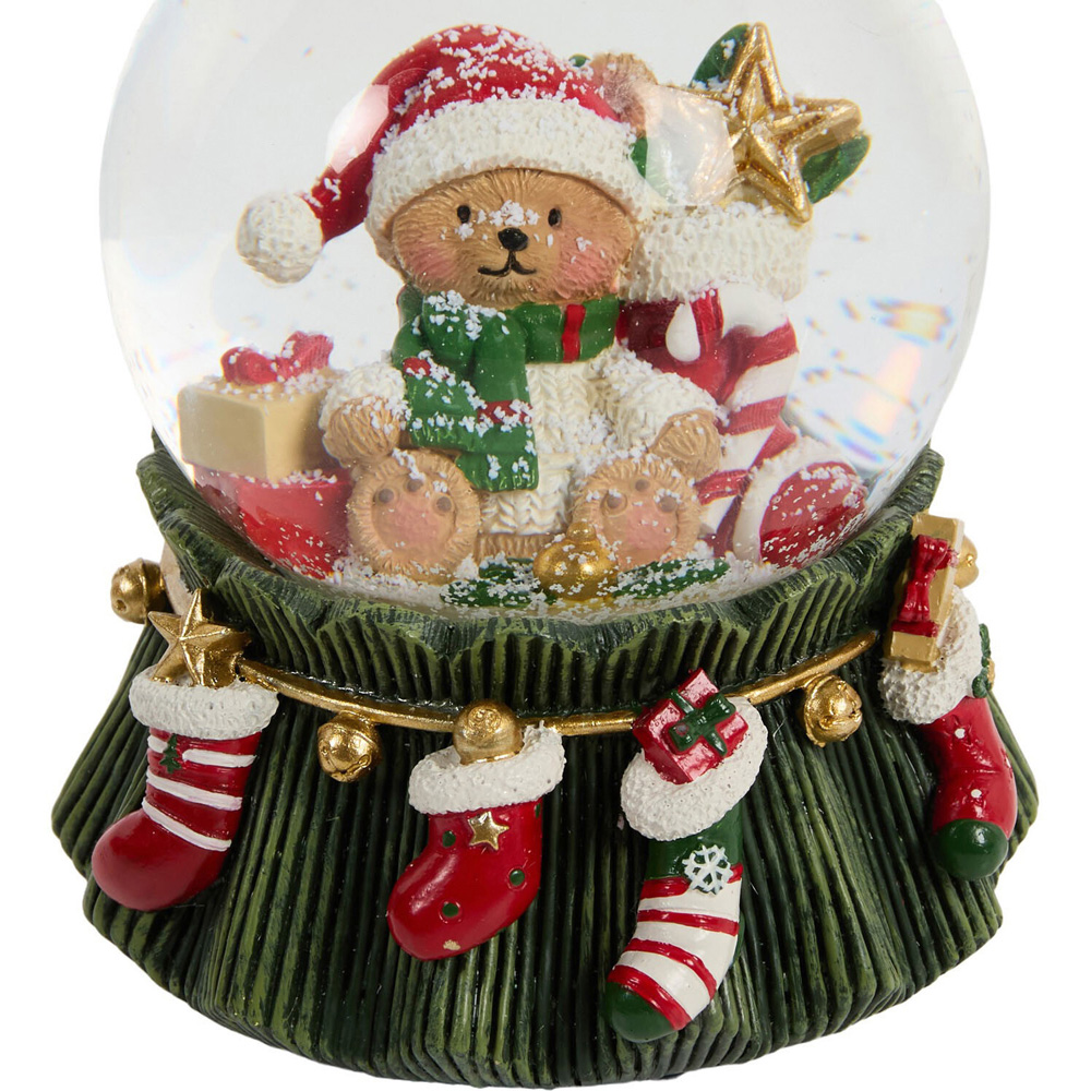 Musical Festive Bear Snow Globe Image 6