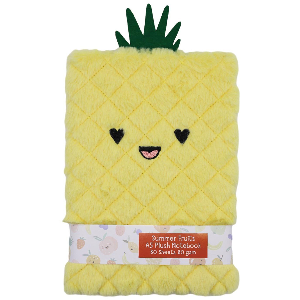 Summer Fruits A5 Plush Notebook - Yellow Image 1