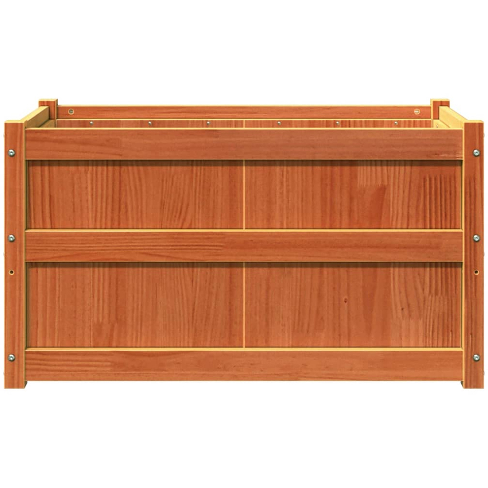 vidaXL Wax Brown Solid Pine Wood Garden Planter 50 x 90 x 50cm 2 Pack Image 4