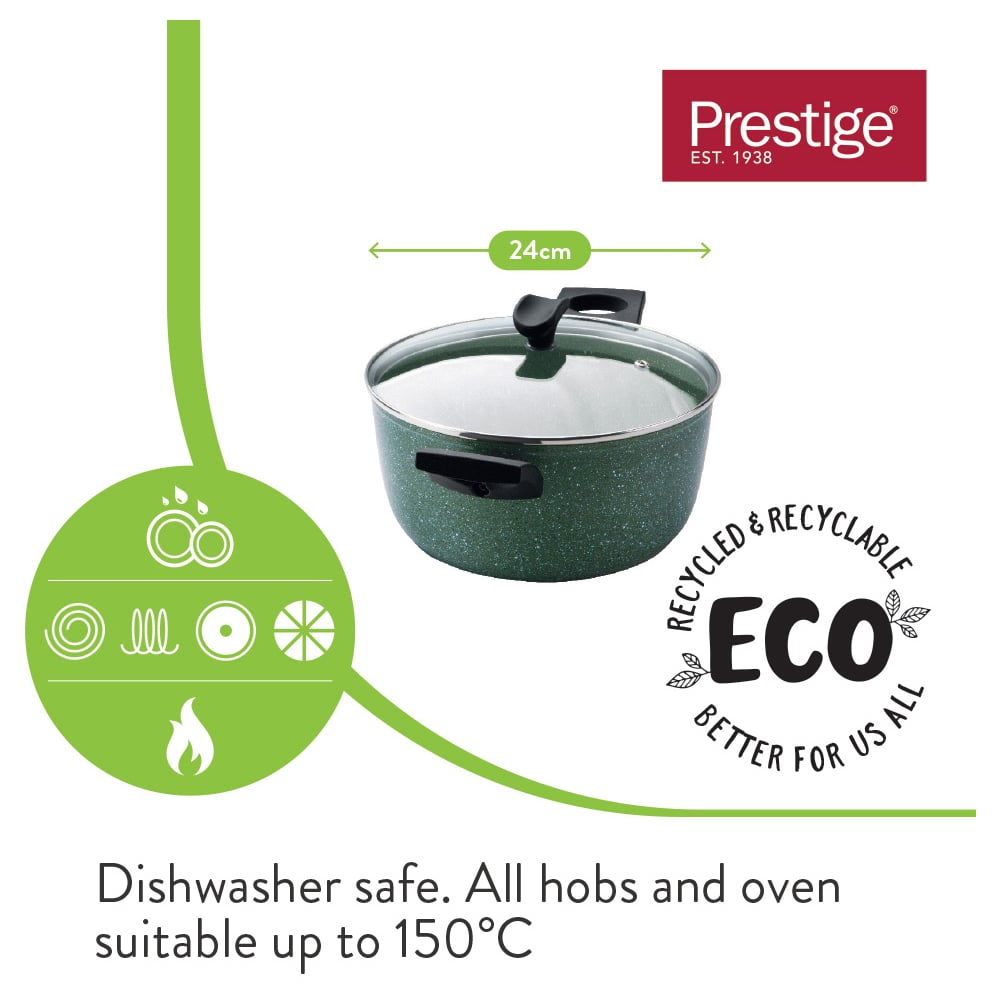 Prestige Eco 24cm 4.5L Green Stockpot Image 6