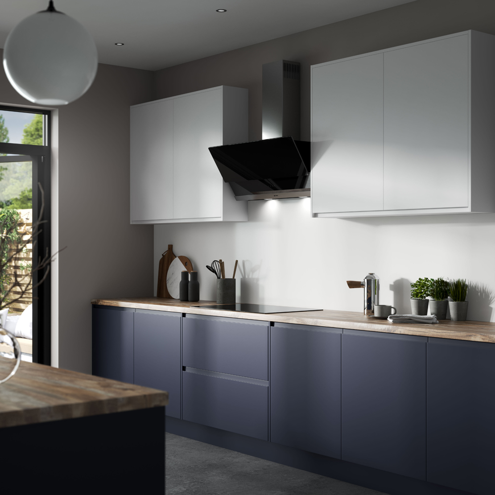 Alloy Glacier White and Neptune Blue Kitchen Splashback 3000 x 750 x 4mm Image 5