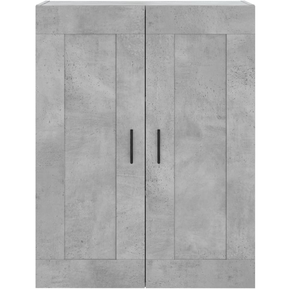 vidaXL 3 Door 3 Drawer Concrete Grey Tall Highboard with Black Legs and Handles Image 6