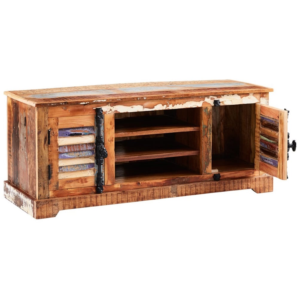 Brooklyn Camea 2 Door 3 Shelf Wooden TV Cabinet Image 3