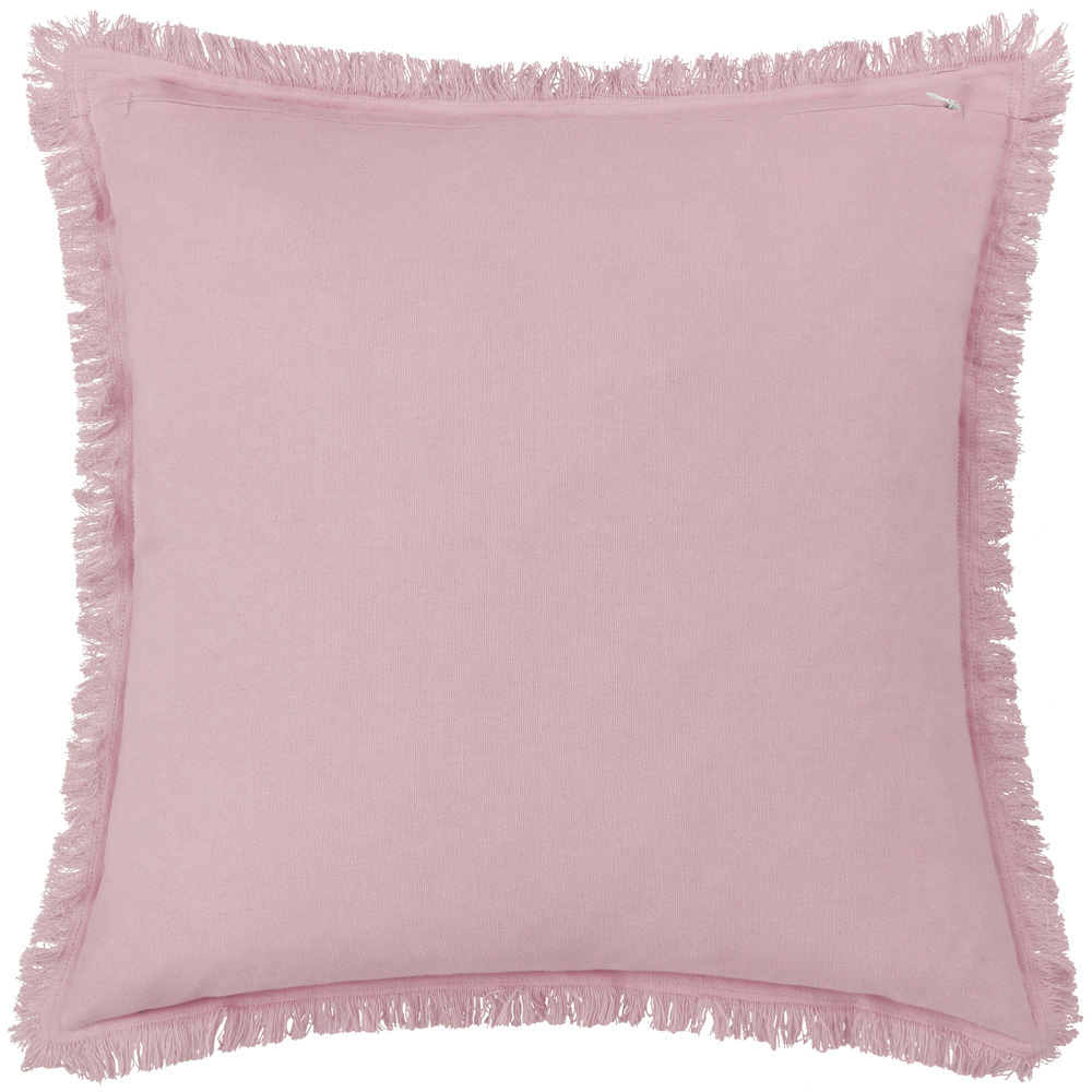 furn. Gracie Lilac Velvet Fringed Cushion Image 3