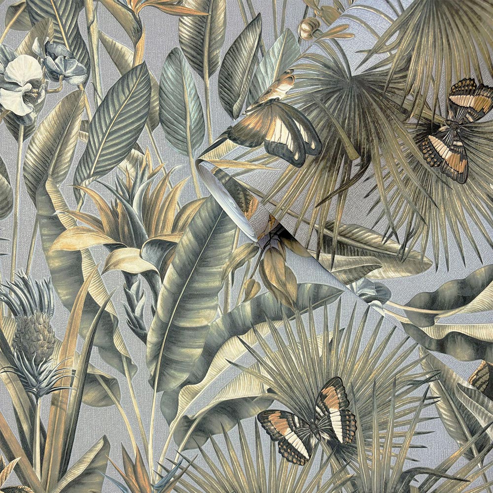 Rasch Wallpaper Zanzibar Chalky Blue Wallpaper Image 2
