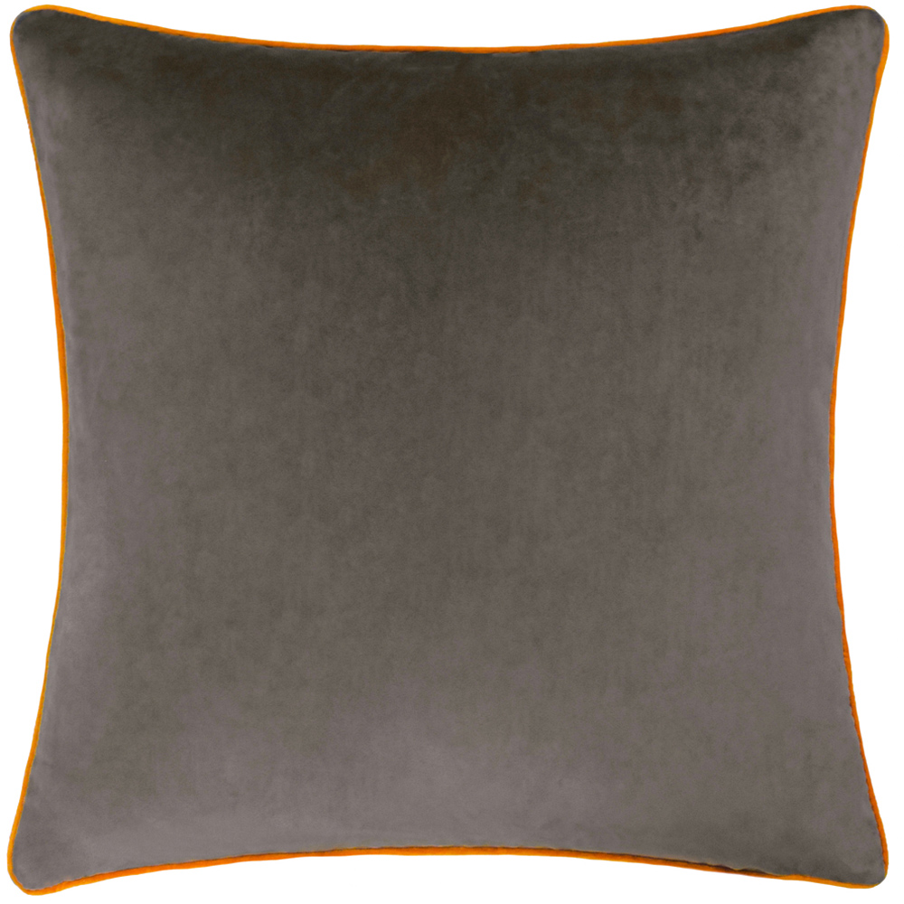 Furn Meridian Mocha and Pumpkin Velvet Cushion 45 x 45cm Image 1