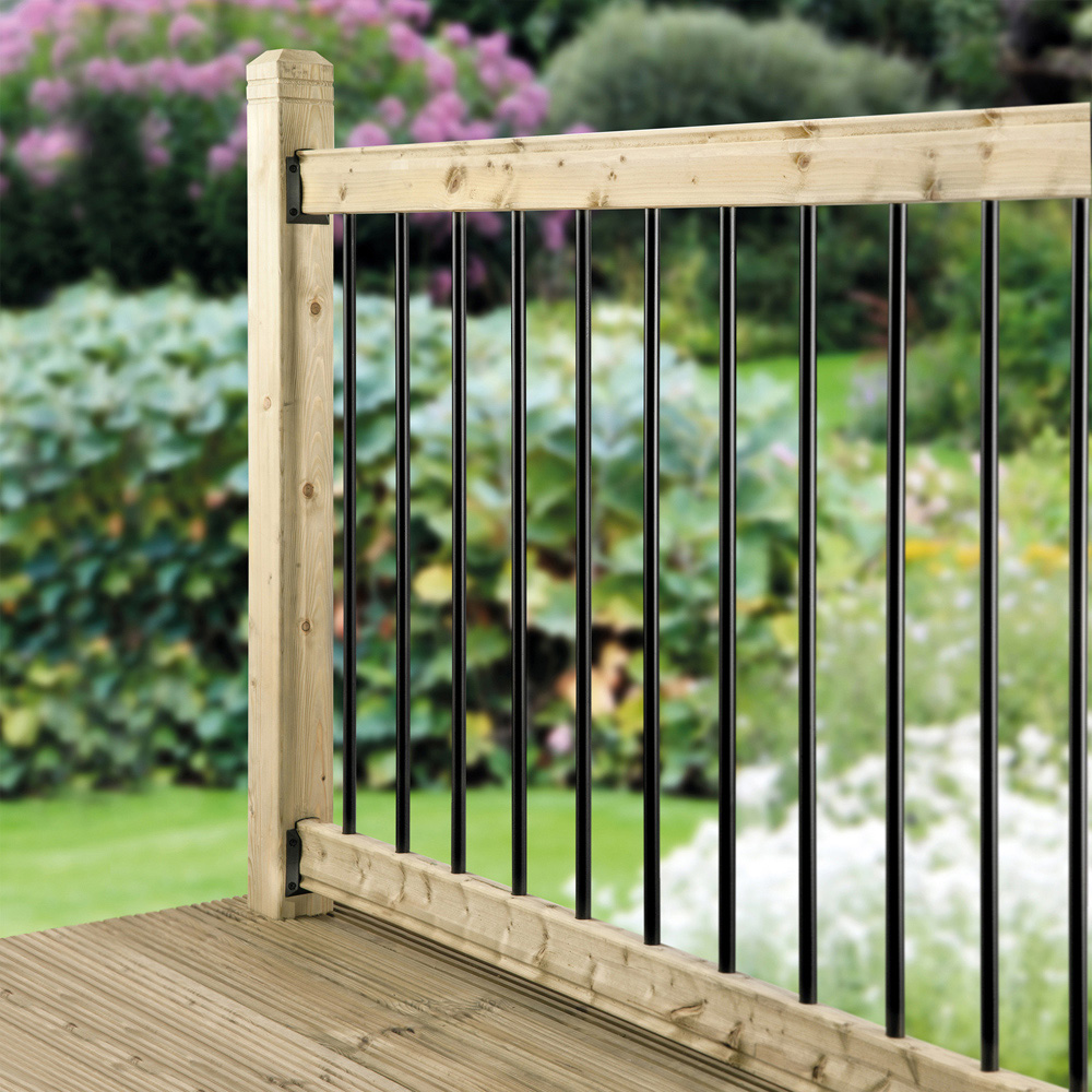 Blueprint Joinery Black Metal Traditional Deck Balustrade Add On Kit 1800 x 940mm Image 1