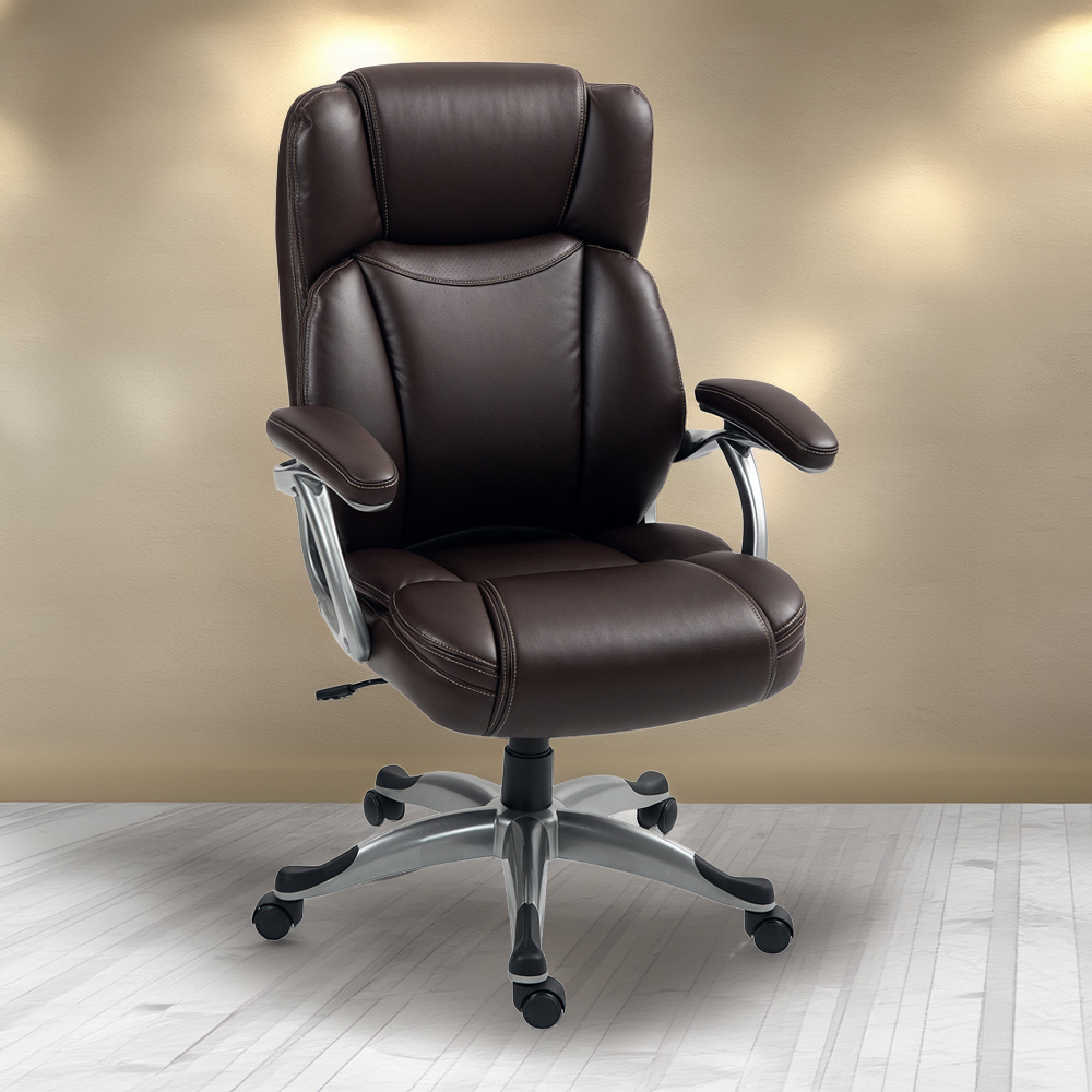 Portland Brown PU Leather Tilting Executive Office Chair Image 1