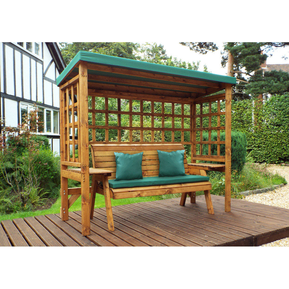 Charles Taylor Wentworth 3 Seater Arbour with Green Roof Cover Image 7