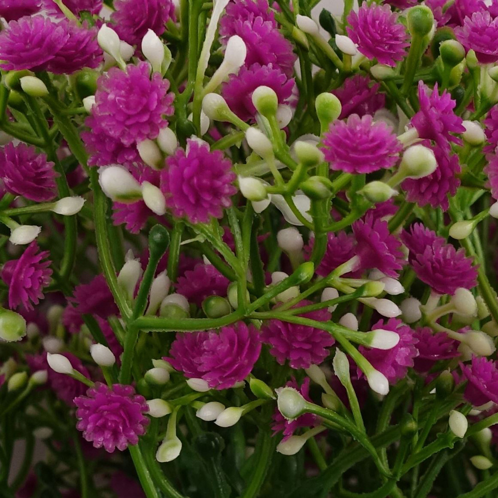 Leaf Pink Gypsophila Artificial Stem 55cm 6 Pack Image 2