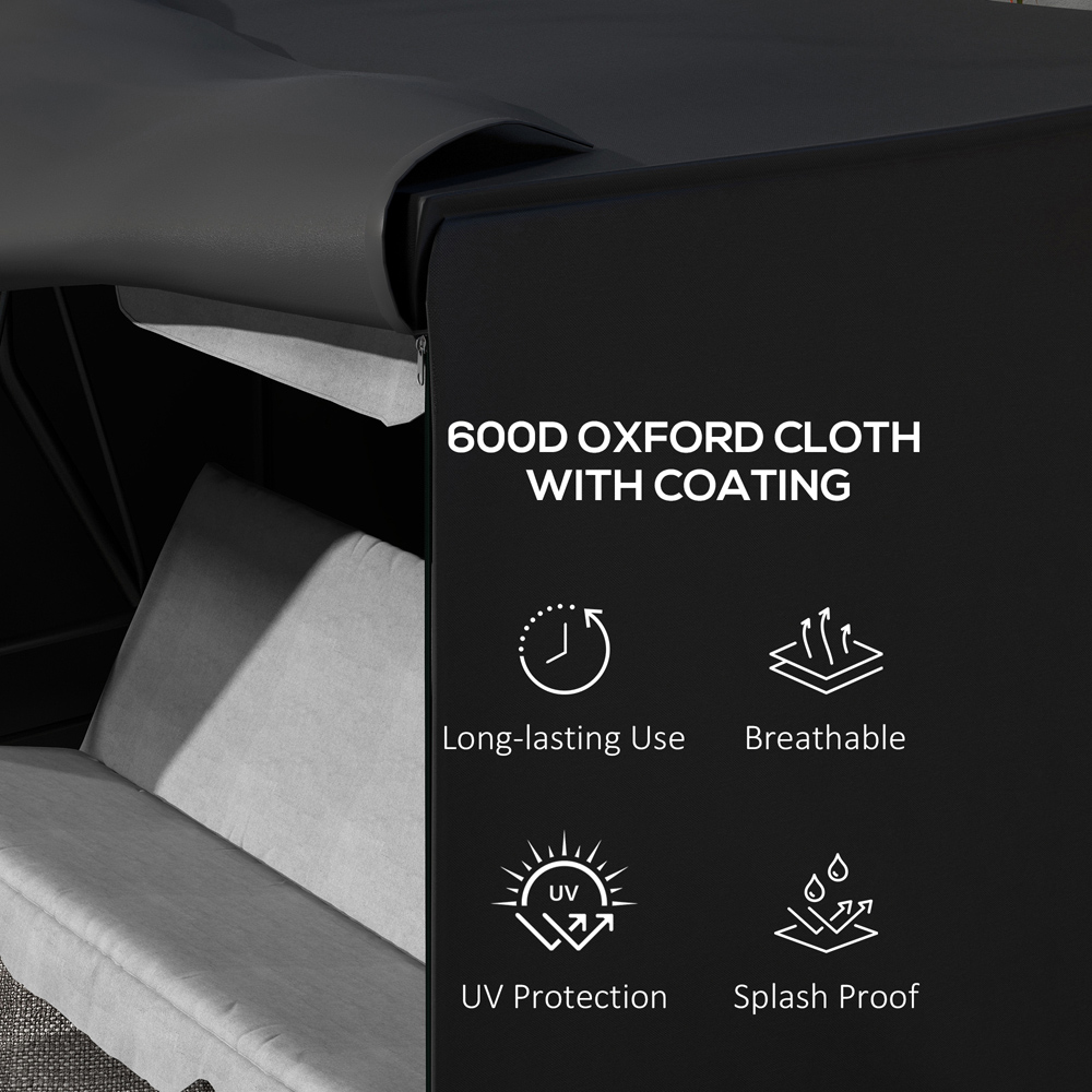 Outsunny Black Garden Furniture Protector Cover 164 x 205 x 124cm Image 3