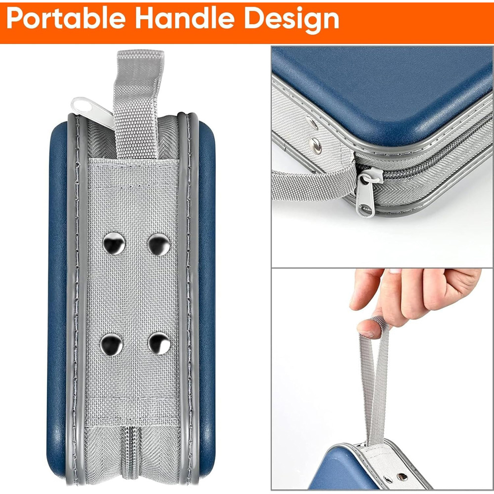 ATEK 40 Disc Blue Portable Zipped CD and DVD Storage Case Image 4