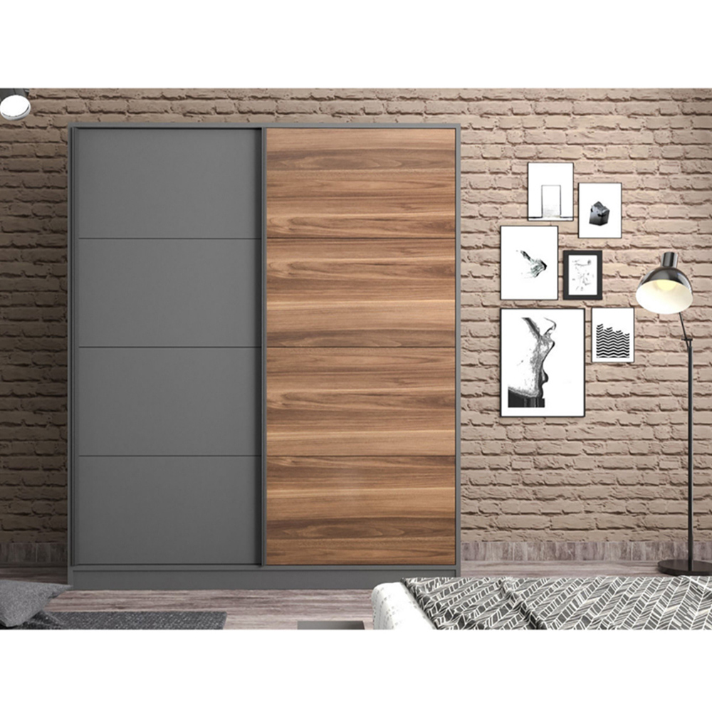 Evu MILANO 2 Door Anthracite Sliding Wardrobe Image 3