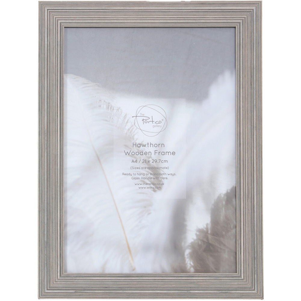 Hawthorn Wooden Photo Frame - Grey / A4 Image 1