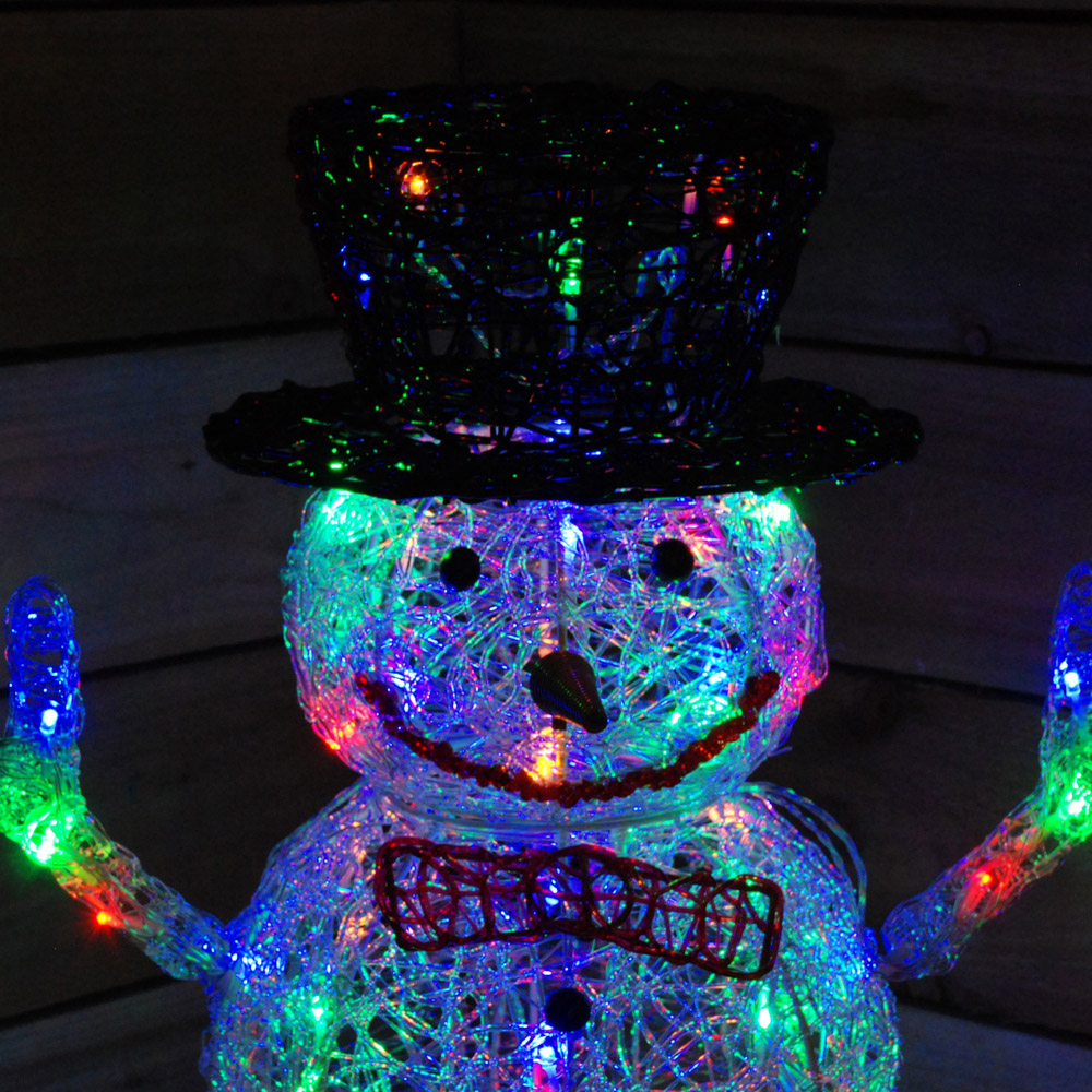 Samuel Alexander 88 Multicolour LED Acrylic Snowman Christmas Decoration 76cm Image 3